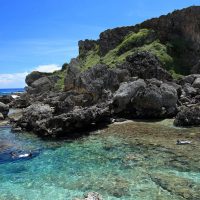 禁断の島の天然プール